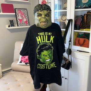 Marvel Hulk Costume T-Shirt - Black and Green